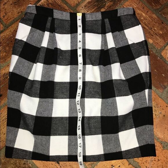 She Said Buffalo Check Plaid Wool Pencil Skirt - Picture 5 of 7